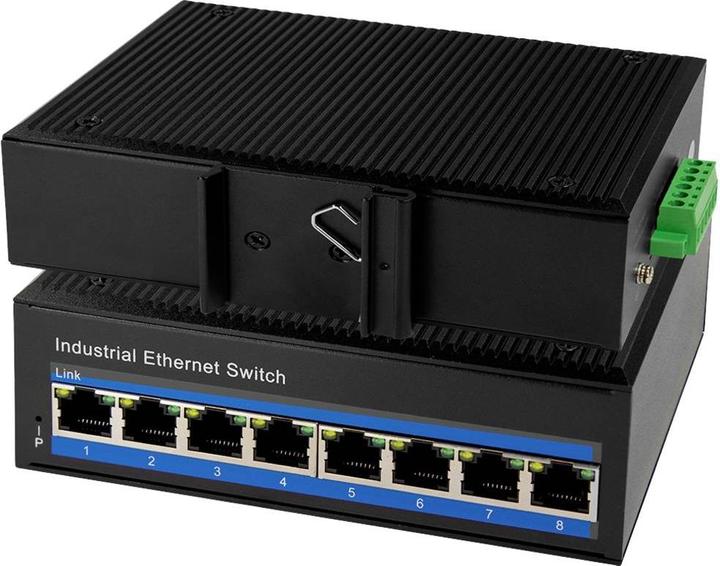 Produktbild LogiLink NS203 Industrieller Gigabit Ethernet Switch 8-Port 10/100/1000 Mbps Hutschienenmontage (8 Ports)