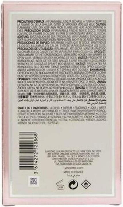 Nährwerte und Zutaten Lancôme La Vie Est Belle En Rose (Eau de Toilette, 50 ml)