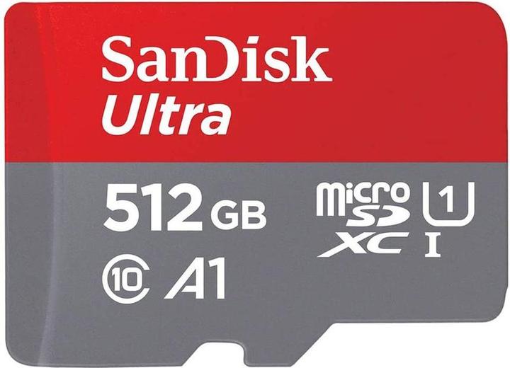 SanDisk SD MicroSD kaart Ultra U1 incl. adapter (512 GB, microSDXC, U1, UHS-I)