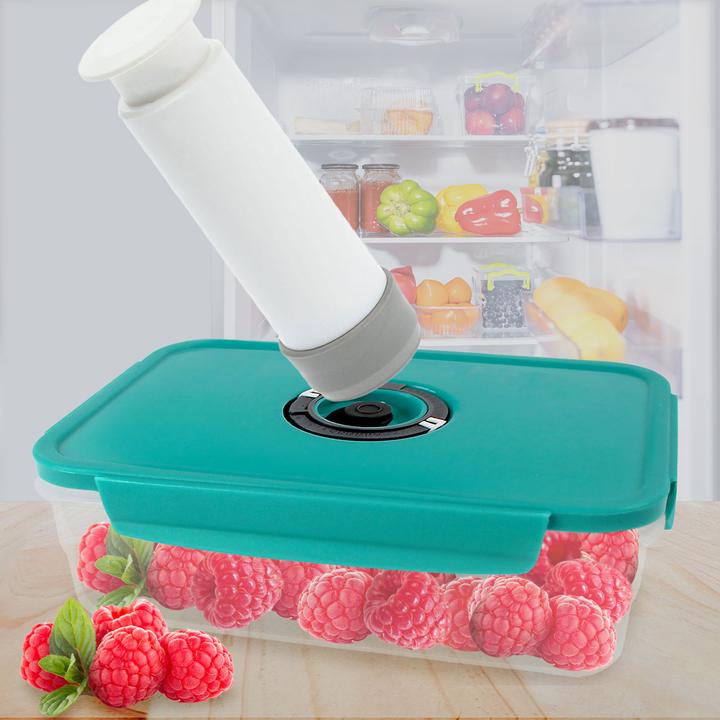 Immagine prodotto Excellent Houseware Vaso per la conservazione sottovuoto con chiusura a scatto, inclusa pompa per il vuoto, 2300 ml (2.30 l)