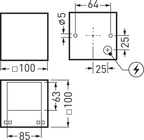Actual product image Trilux LED Wall Light Skeo Q-W1-D #6927040 (200 lm)