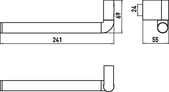 Produktbild Emco Handtuchhalter SYSTEM 2 kurz, rechts-/links schwenkbar chrom