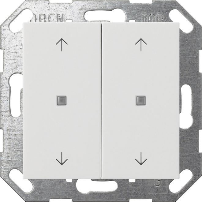 Actual product image Gira 517427 KNX push-button 2f arrows Sys 55 rw w rocker