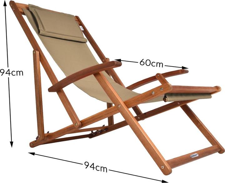 Image du produit Casaria Chaise longue pliante (94 cm)