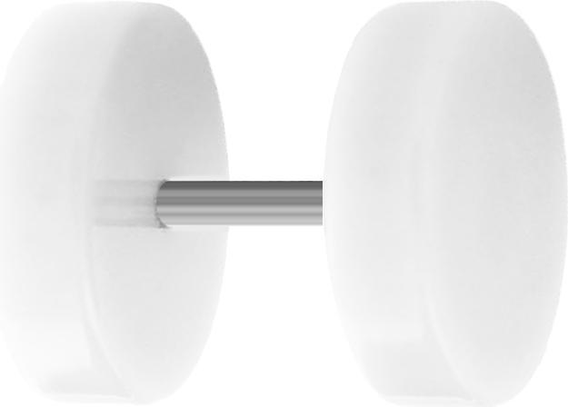 Produktbild Star Piercing Fake Plug weiss (ohne Messing, Acryl)