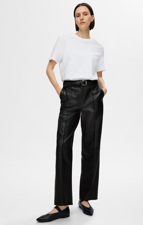 Immagine prodotto Selected Femme Pantaloni in pelle dal taglio ampio (42)