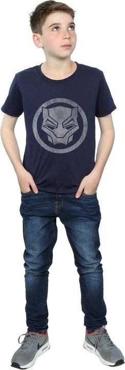 Actual product image Boys Black Panther Distressed Icon T-Shirt (140, 146)
