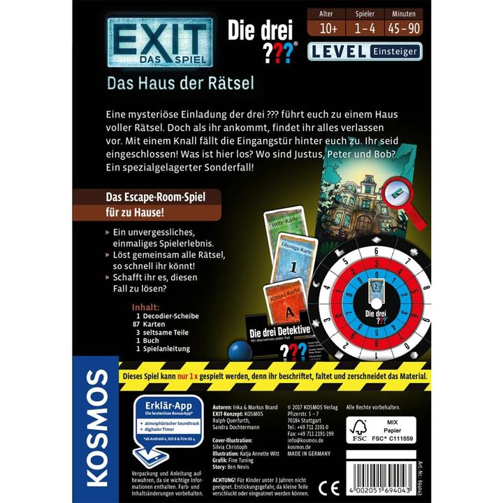 Produktbild Kosmos Exit - Das Haus der Rätsel (Deutsch)