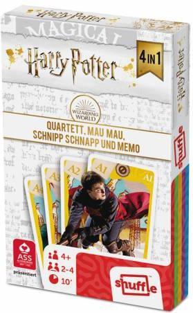 Actual product image ASS Altenburg 22584064 - Harry Potter - Quartett 4 in 1, Card Game, for 2-4 Players, from 4 years (German)