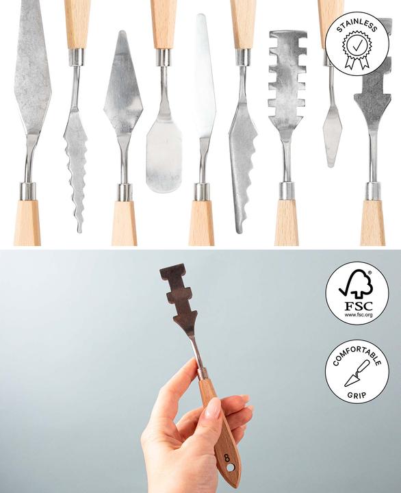 Actual product image I Am Creative Painting knife set, 5-piece palette knife set