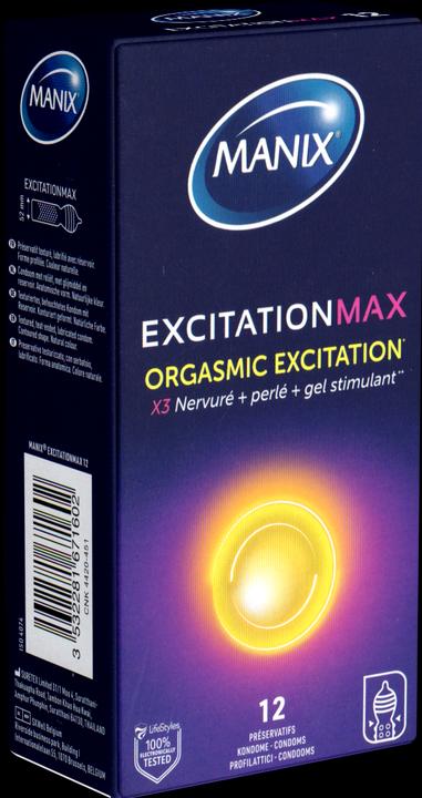 Manix Excitation Max» Orgasmic Excitation - 12 Orgasmus-Kondome für ein ungeahntes Lustgefühl (12 Stk.)