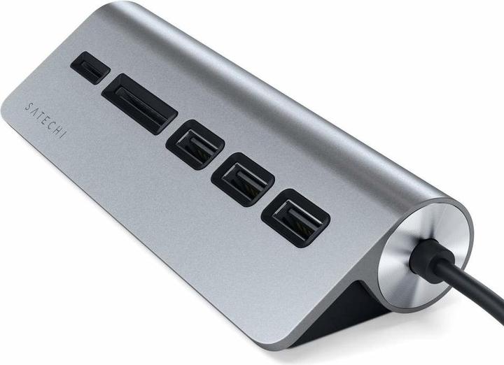 Immagine prodotto Satechi Mozzo in alluminio USB-C (USB-C, 5 Porti)