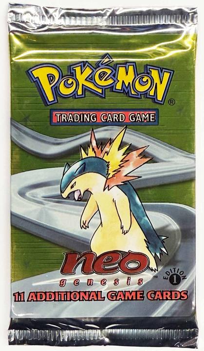 Immagine prodotto Pokémon Neo Genesis 1st Edition Booster Sealed (Typhlosion Artwork) - EN (Inglese, Pacchetto Booster)