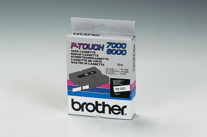 Immagine prodotto Brother Tx-221 (0.90 cm, Nero, Bianco)
