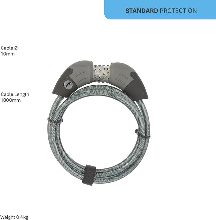 Produktbild Yale Standard Combination Cable Lock (180 cm)