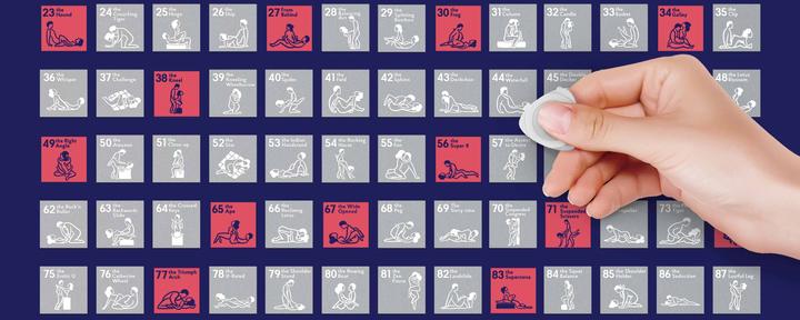 Actual product image 1dea.me Kamasutra 100 Bucketlist - Rubbelposter / Scratch Map (60 x 40 cm)