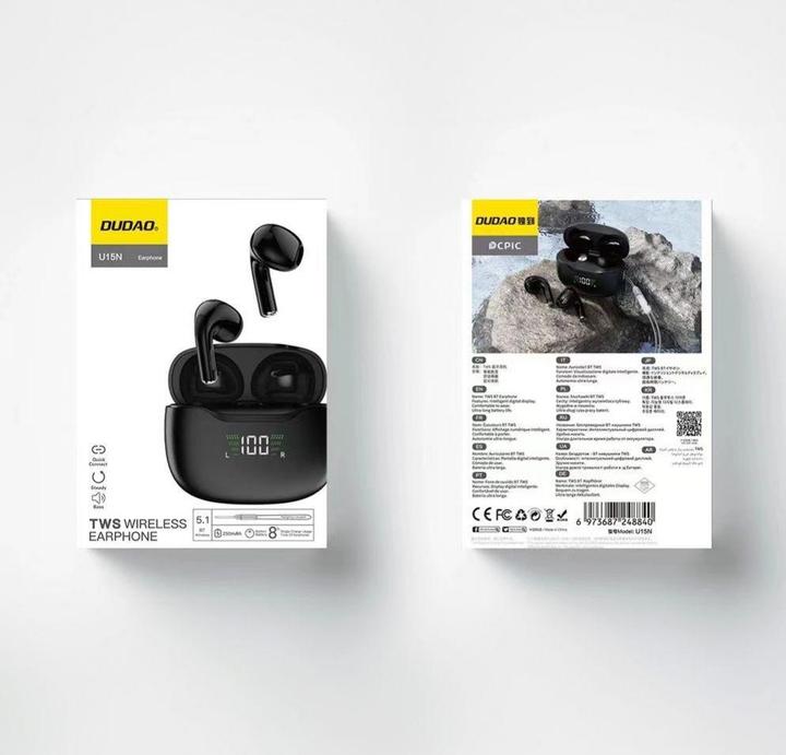 Produktbild Dudao U15N TWS kabellose Kopfhörer – schwarz (5 h, Kabellos)