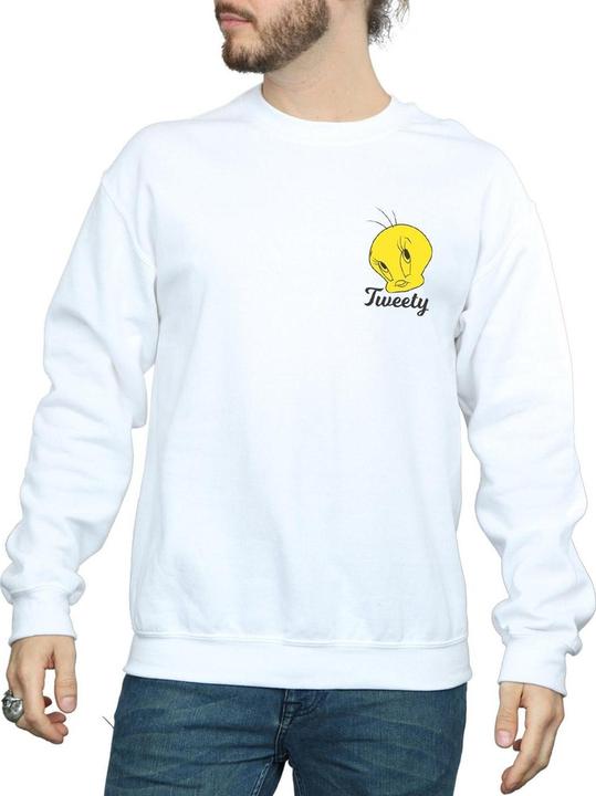 Actual product image Looney Tunes Mens Tweety Pie Head Sweatshirt (L)