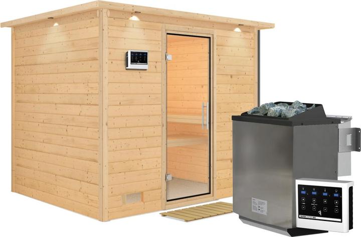 Produktbild Karibu Heimsauna Sonara Fronteinstieg (9 KW Bio externe Steuerung)