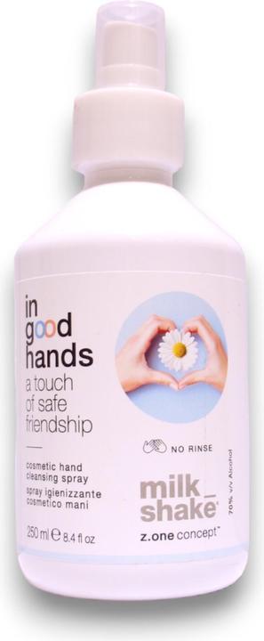 Actual product image Milk_Shake Milk Shake In Good Hands Cosmetic Hand Cleansing Spray 250ml (Device, 250 ml)