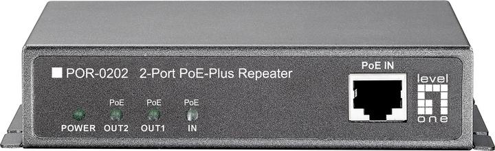 Actual product image LevelOne POR-0202 2-Port PoE-Plus Repeater