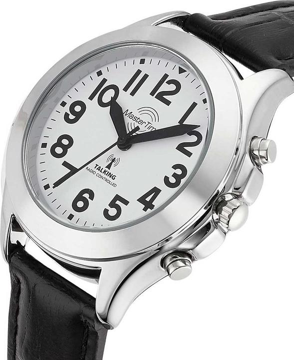 Image du produit Master Time MTLA-10705-60L Montre radiopilotée parlante pour femme (Montre avec pierre précieuse, 38 mm)