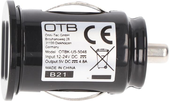 Immagine prodotto AccuCell Adattatore USB per caricabatterie da auto - Doppio USB - 4,8A con Auto ID - nero - TINY