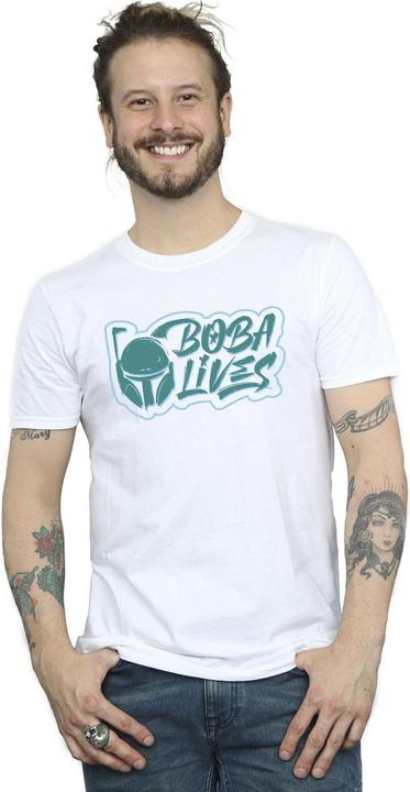 Immagine prodotto Star Wars The Book Of Boba Fett Lives Chest Maglietta Uomo (L)