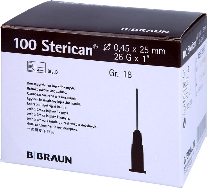 Immagine prodotto B.Braun Ago 26G 0,45 x 25 mm marrone Luer, 100 pezzi
