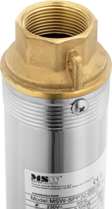 Actual product image MSW Brunnenpumpe Tiefbrunnenpumpe Tauchpumpe Rohrpumpe 3,8 m³/h 750 W Edelstahl (Garden pump)
