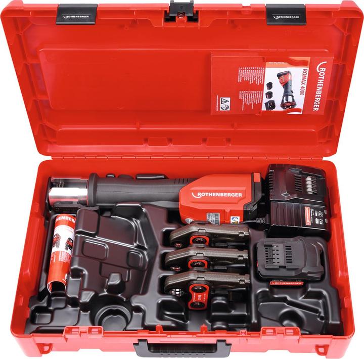 Actual product image Rothenberger ROMAX 4000 Press jaw set SV15-22-28 mm, 1x 4 Ah