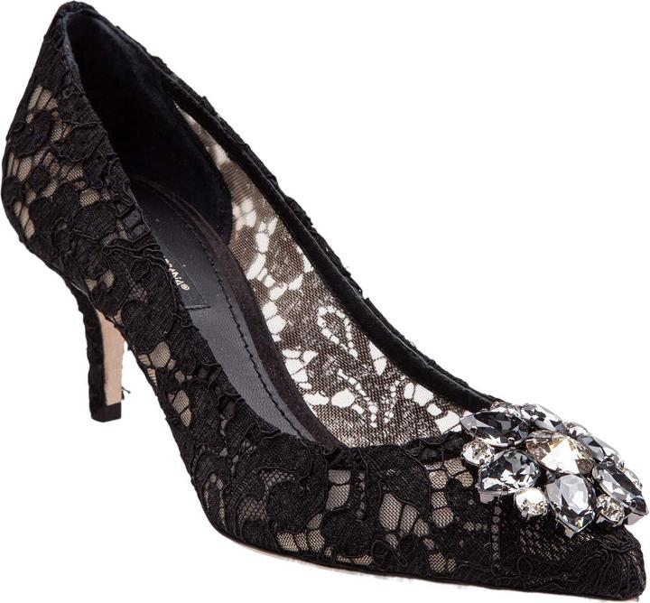 Immagine prodotto Dolce & Gabbana bellucci black lace pumps with crystal application (36)