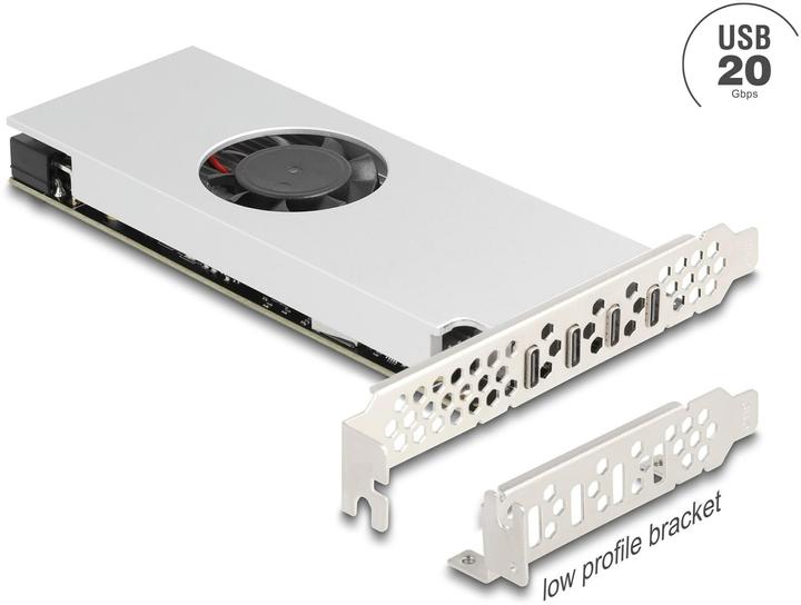 Image du produit Delock PCI Express x16 Karte zu 4 x USB 20 Gbps USB Type-C Q