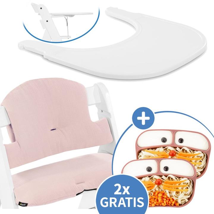 Actual product image Hauck Highchair accessories 5-piece dining tray set for Alpha Plus - Click Tray +