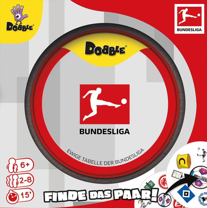 Produktbild Zygomatic Dobble Bundesliga, Kartenspiel, für 2-8 Spieler, ab 6 Jahren (DE-Ausgabe) (Deutsch)