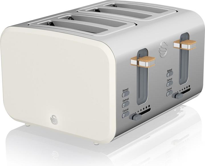 Swan ST14620WHTN Grille-pain 4 tranche(s) Acier inoxydable