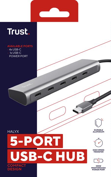 Immagine prodotto Trust Halyx (USB-C, 5 Porti)