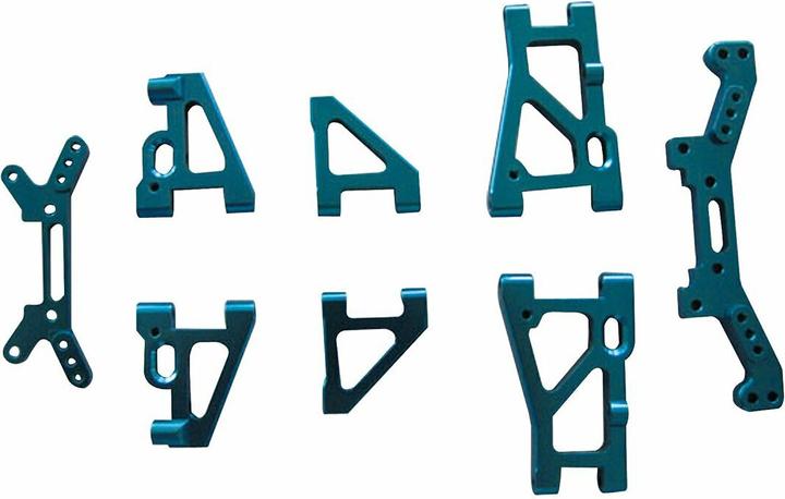 Image du produit Jamara Bras de suspension Hoolk Set complet Tuning Alu bas vo+hi /haut avant Support amortisseur vo+hi