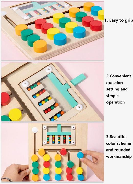 Actual product image Activity Board Wooden colour matching puzzles, logic game, thinking training enlightenment hand-eye coordination