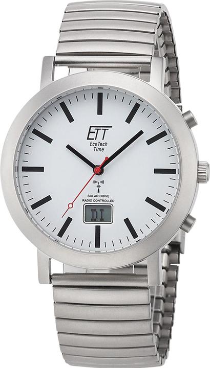 Immagine prodotto ETT EGS-11580-11M Orologio solare radiocomandato con cinturino da uomo 41mm 5ATM (Orologio digitale, Orologio da polso analogico, Orologio radiocontrollato, 41 mm)