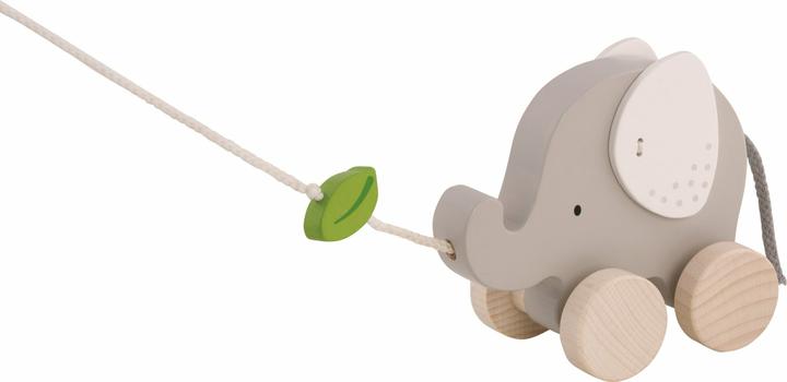 Produktbild Goki Ziehtier Elefant mit Blatt