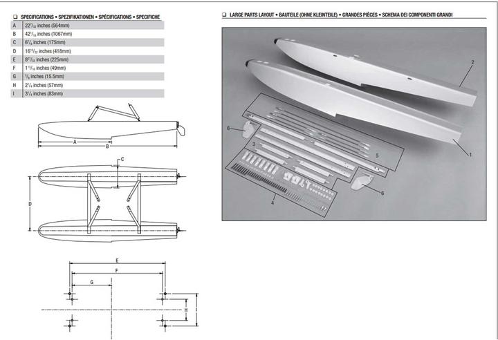 Productafbeelding Hangar 9 Vlotter set voor 1/5 modellen