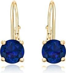 Produktbild JVD Gentle gold-plated earrings withue zircons SVLE0620XH2GM00 - Dimension: 1.4 x 0.7 cm