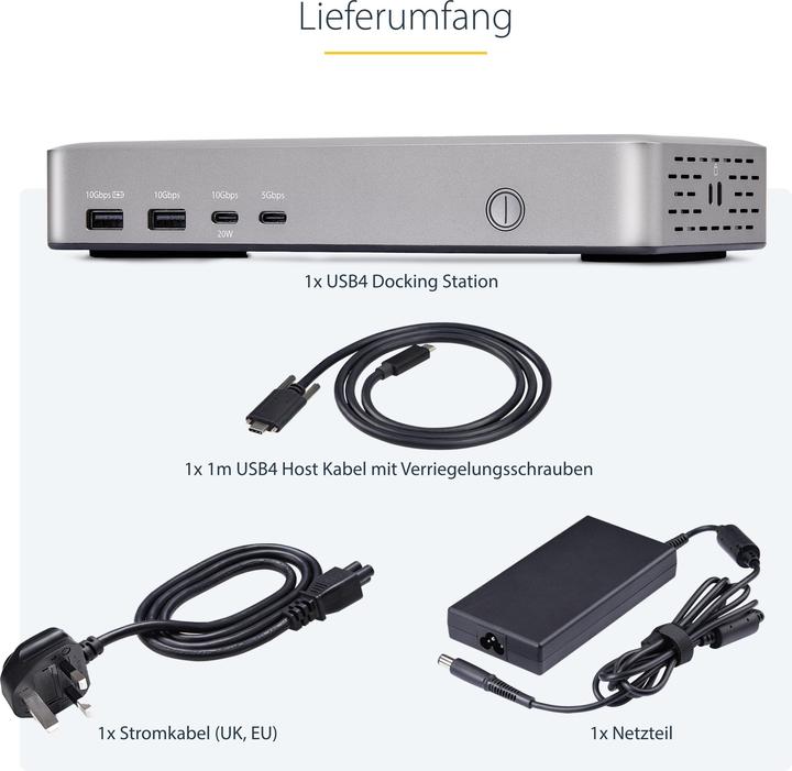 Produktbild StarTech Usb4 Docking Station Dual 4k (USB-C, 4 Ports)