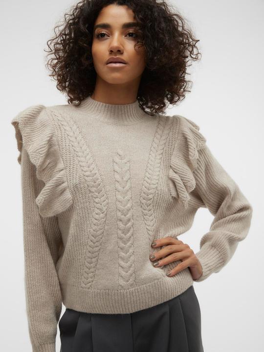 Immagine prodotto Vero Moda Maglia con collo alto e manica a palloncino (L)