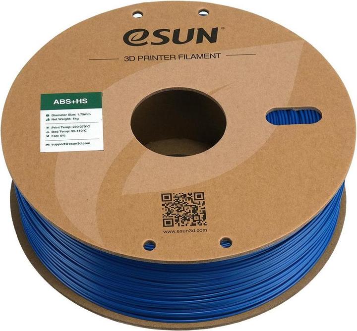 Actual product image eSUN EABS+HS 1.75mm BLUE 1kg (ABS, 1.75 mm, 1000 g, Blue)