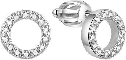 Beneto Silver shimmering earrings AGUP1461S
