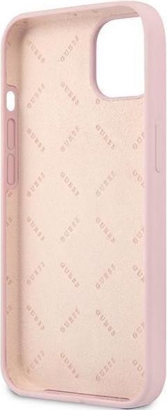 Actual product image Guess GUHCP13SSLTGU iPhone 13 Mini 5.4-inch Thin / Purple Solid Silicone Triangle (Apple iPhone 13 mini)