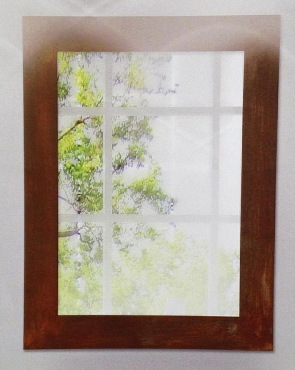 Immagine prodotto Mo.Wa Specchio Ruggine Telaio Legno / Colore ruggine (84 x 107 x 8 cm)