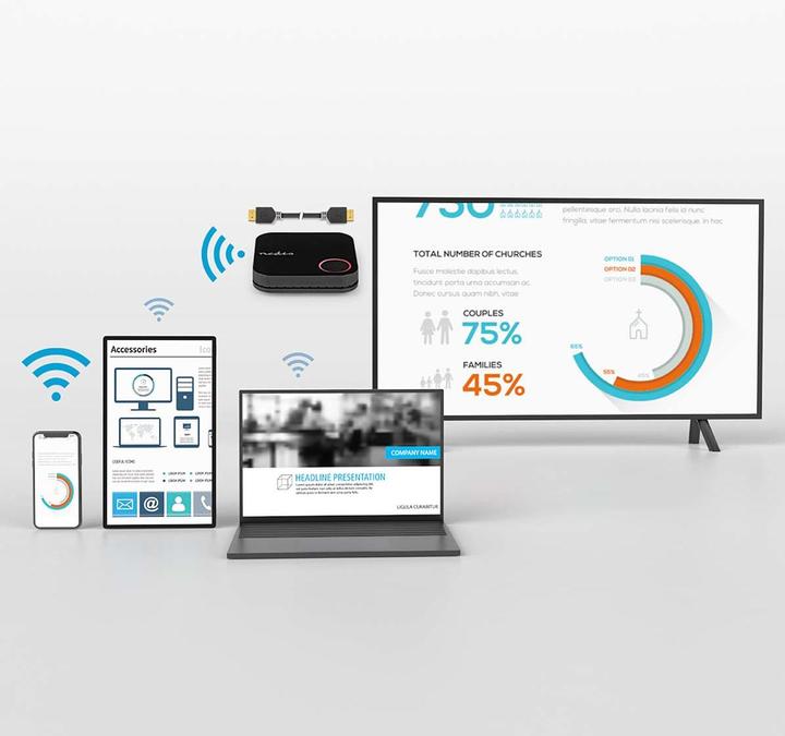 Immagine prodotto Nedis Ricevitore Wireless HDMI™ | WLAN | 2400 MHz | 30,0 m (linea di vista) | 4K@60Hz | 0,04 Gbps | PVC
